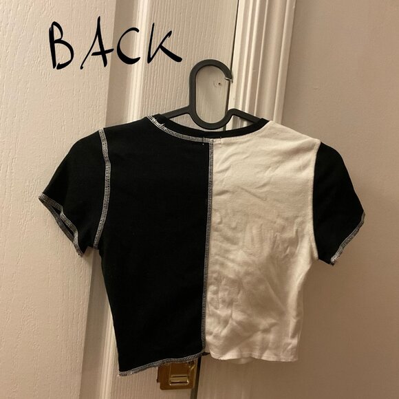 Garage black and white cropped tshirt XS - Picture 3 of 4